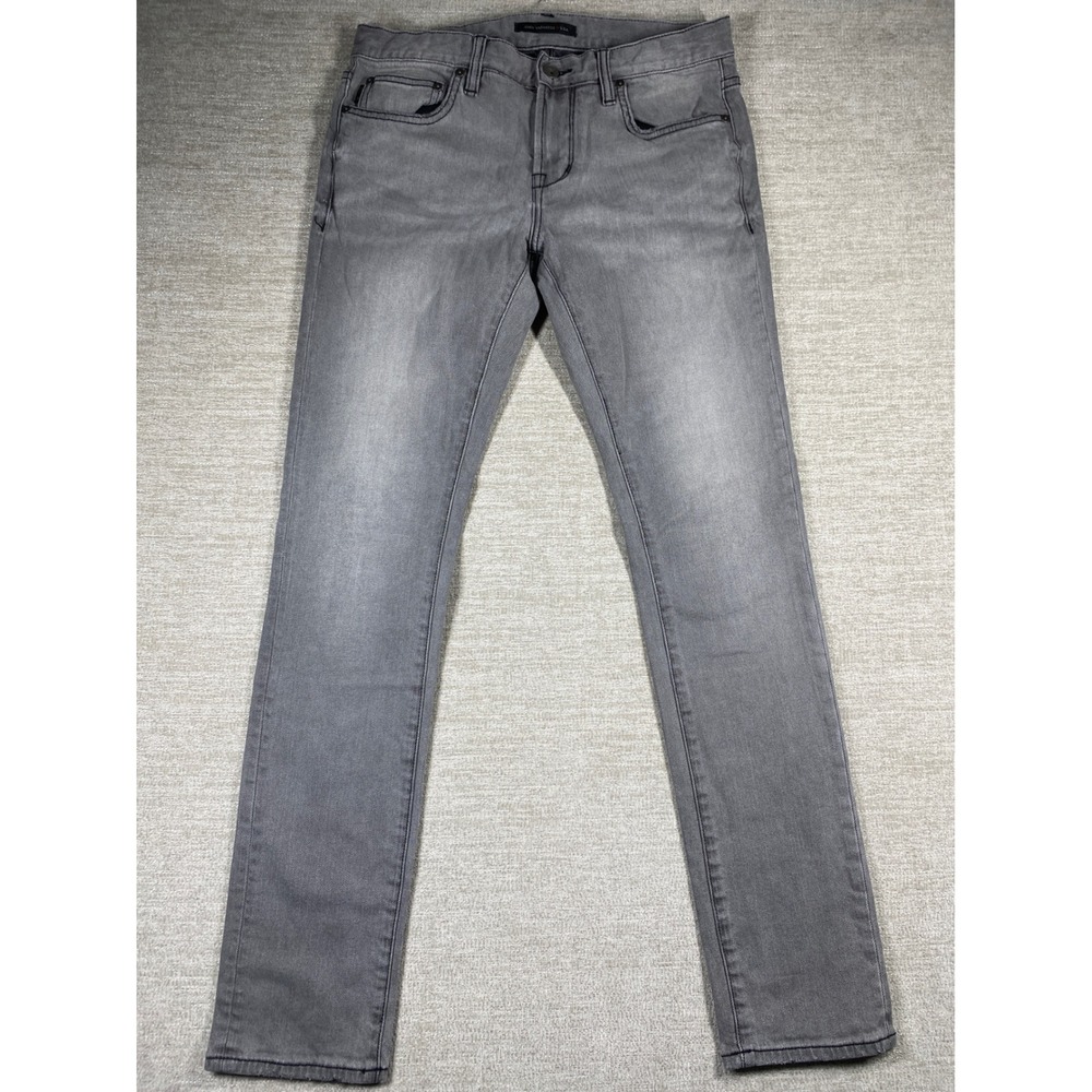 John Varvatos Wight Skinny Jeans Mens 30 Gray Faded Denim Stretch J315VS3B